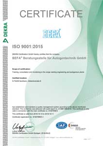 Dekra Siegel ISO 9001:2008